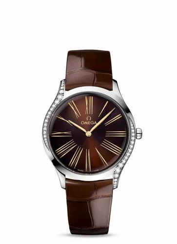Omega De Ville Trésor 36 Stainless Steel / Brown - Roman / Alligator 428.18.36.60.13.001