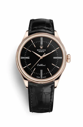 Rolex Cellini Time Everose / Black / Alligator Black 50505-0009