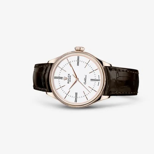 Rolex Cellini Time Everose / White / Alligator Brown 50505-0010