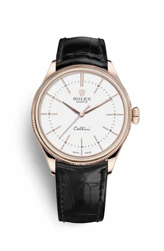Rolex Cellini Time Everose / White / Alligator Black 50505-0021