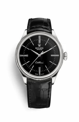 Rolex Cellini Time White Gold / Black / Alligator Black 50509-0006