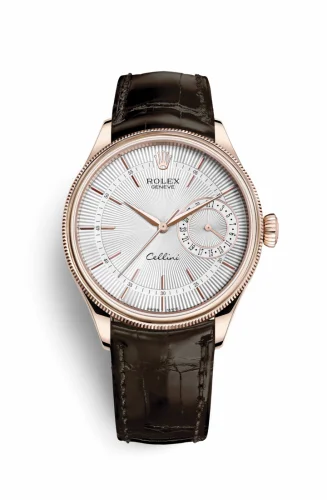 Rolex Cellini Date Everose / Silver / Alligator 50515-0008