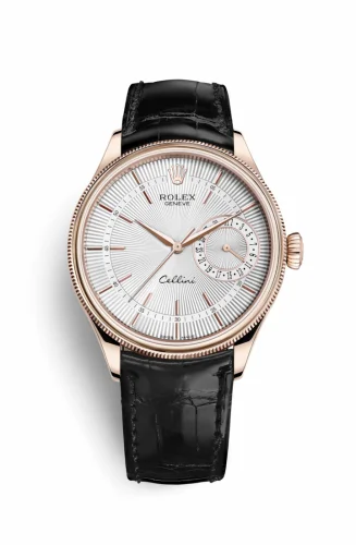 Rolex Cellini Date Everose / Silver / Alligator 50515-0009