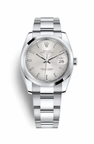 Rolex Oyster Perpetual Date 34 Stainless Steel Domed / Oyster / Silver 115200-0006