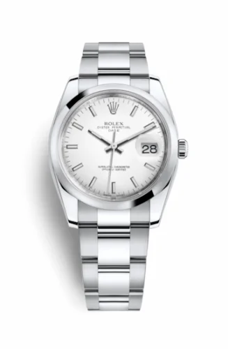Rolex Oyster Perpetual Date 34 Stainless Steel Domed / Oyster / White 115200-0008