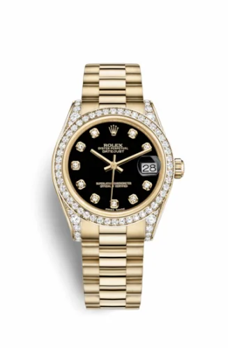 Rolex Datejust 31 Yellow Gold Diamond / President / Black Diamond 178158-0011