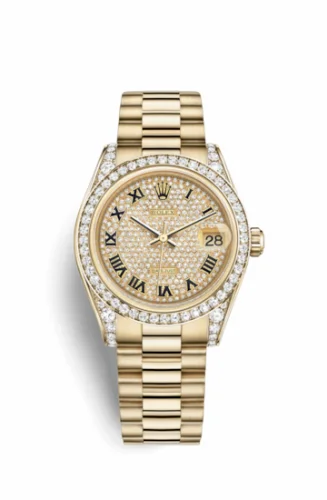 Rolex Datejust 31 Yellow Gold Diamond / President / Paved Roman 178158-0022
