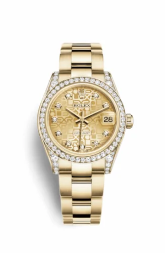 Rolex Datejust 31 Yellow Gold Diamond / Oyster / Champagne Computer 178158-0044