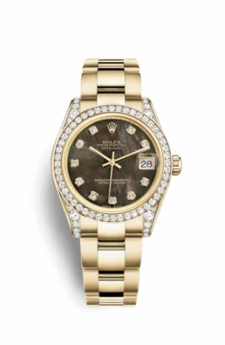 Rolex Datejust 31 Yellow Gold Diamond / Oyster / Black MOP 178158-0056