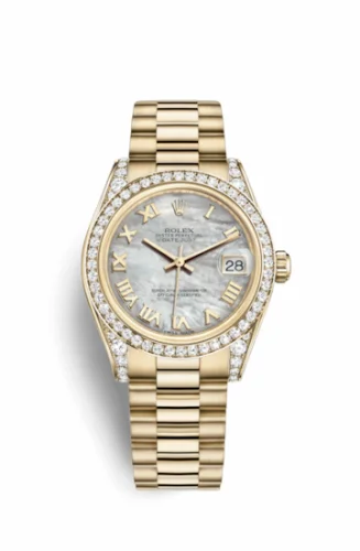 Rolex Datejust 31 Yellow Gold Diamond / President / MOP Roman 178158-0059