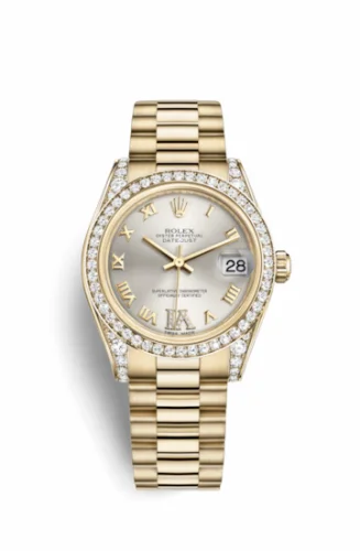 Rolex Datejust 31 Yellow Gold Diamond / President / Silver Roman 178158-0061