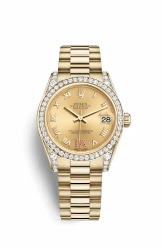 Rolex Datejust 31 Yellow Gold Diamond / President / Champagne Roman 178158-0068
