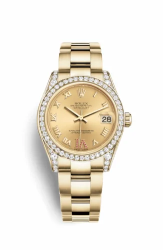 Rolex Datejust 31 Yellow Gold Diamond / Oyster / Champagne Roman 178158-0073