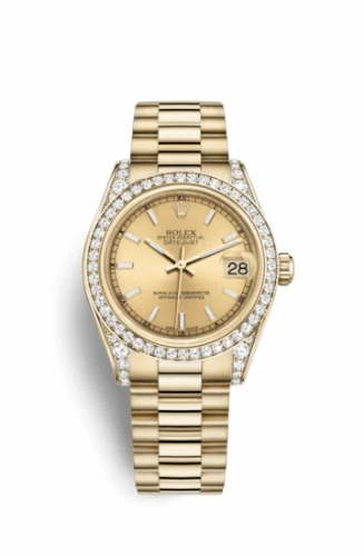 Rolex Datejust 31 Yellow Gold Diamond / President / Champagne 178158-0076