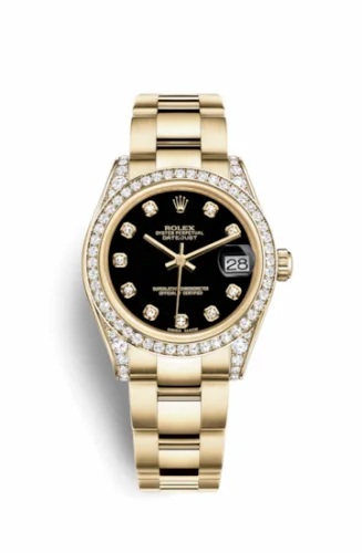 Rolex Datejust 31 Yellow Gold Diamond / President / Black Diamond 178158-0082