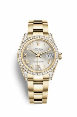 Rolex Datejust 31 Yellow Gold Diamond / Oyster / Silver Roman 178158-0093