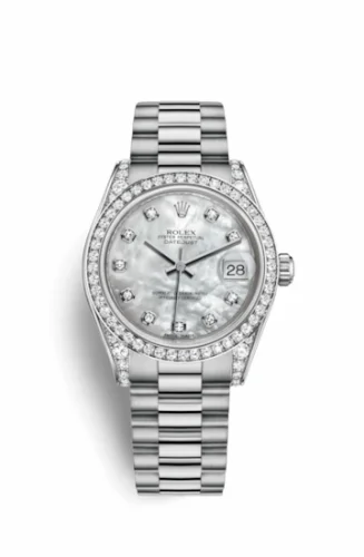 Rolex Datejust 31 White Gold Diamond / President / MOP 178159-0001