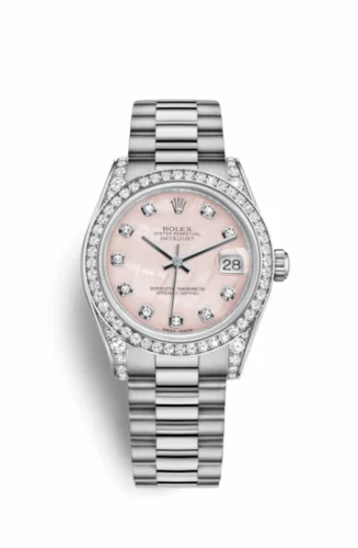 Rolex Datejust 31 White Gold Diamond / President / Pink MOP 178159-0002