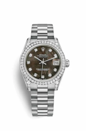 Rolex Datejust 31 White Gold Diamond / President / Black MOP 178159-0015