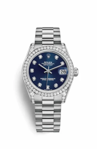 Rolex Datejust 31 White Gold Diamond / President / Blue Diamond 178159-0020