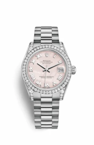 Rolex Datejust 31 White Gold Diamond / President / Pink MOP Roman 178159-0042