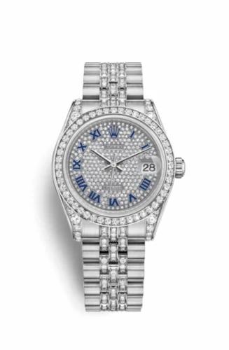 Rolex Datejust 31 White Gold Diamond / Jubilee Diamond / Paved Roman 178159-0044