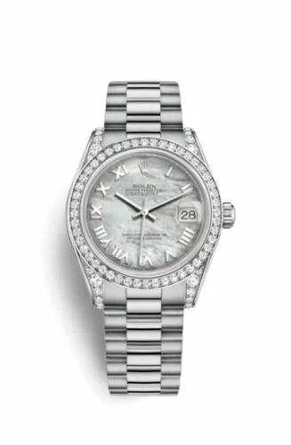 Rolex Datejust 31 White Gold Diamond / President / MOP Roman 178159-0047