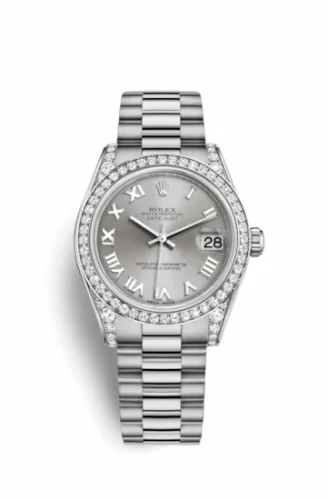 Rolex Datejust 31 White Gold Diamond / President / Rhodium Roman 178159-0048
