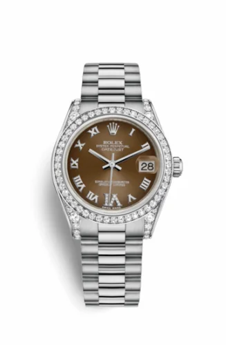 Rolex Datejust 31 White Gold Diamond / President / Bronze Roman 178159-0050