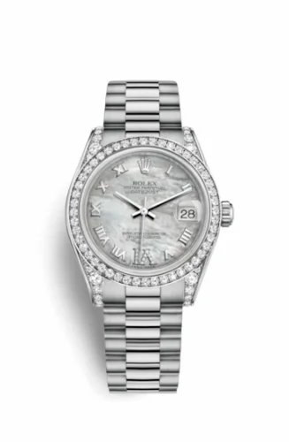 Rolex Datejust 31 White Gold Diamond / President / MOP Roman 178159-0051