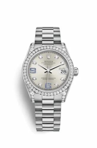Rolex Datejust 31 White Gold Diamond / President / Silver Diamond 178159-0054