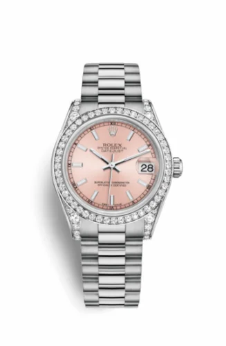 Rolex Datejust 31 White Gold Diamond / President / Pink 178159-0069