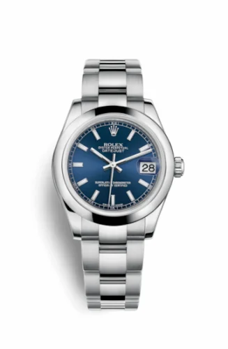 Rolex Datejust 31 Stainless Steel Domed / Oyster / Blue 178240-0023