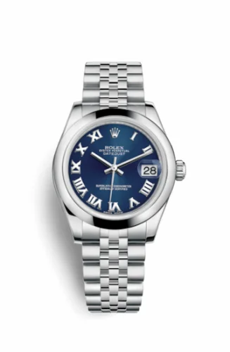 Rolex Datejust 31 Stainless Steel Domed / Jubilee / Blue Roman 178240-0037