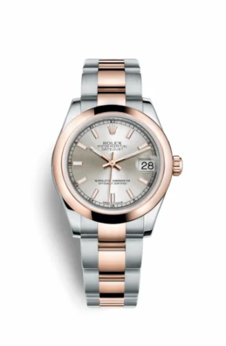 Rolex Datejust 31 Rolesor Everose Domed / Oyster / Silver 178241-0002
