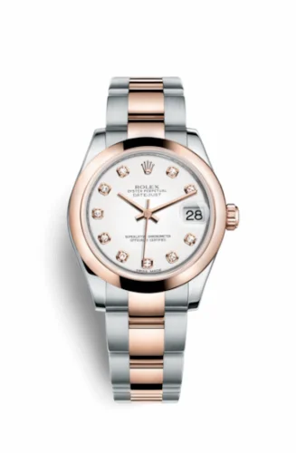 Rolex Datejust 31 Rolesor Everose Domed / Oyster / White Diamond 178241-0010