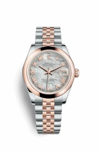 Rolex Datejust 31 Rolesor Everose Domed / Jubilee / MOP Roman 178241-0057