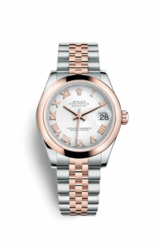 Rolex Datejust 31 Rolesor Everose Domed / Jubilee / White Roman 178241-0062