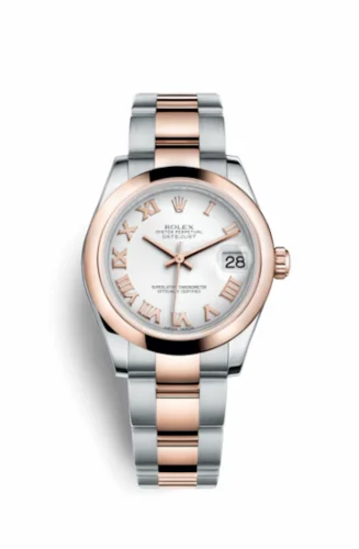 Rolex Datejust 31 Rolesor Everose Domed / Oyster / White Roman 178241-0068