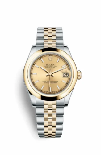 Rolex Datejust 31 Rolesor Yellow Domed / Jubilee / Champagne 178243-0003