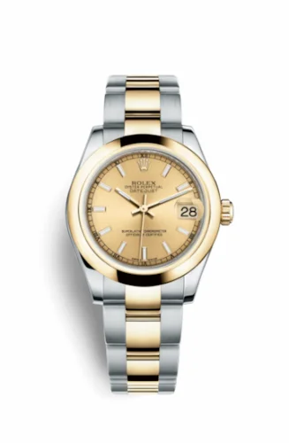 Rolex Datejust 31 Rolesor Yellow Domed / Oyster / Champagne 178243-0008