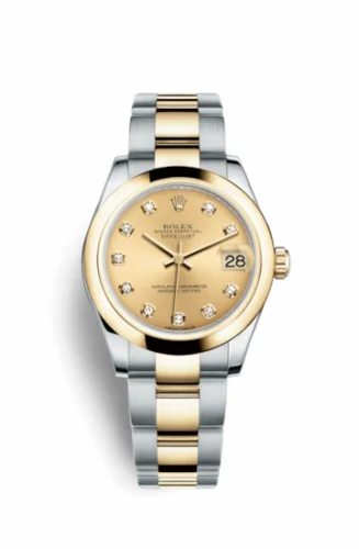 Rolex Datejust 31 Rolesor Yellow Domed / Oyster / Champagne Diamond 178243-0024