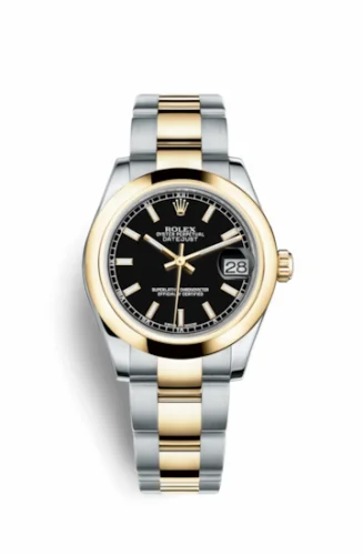 Rolex Datejust 31 Rolesor Yellow Domed / Oyster / Black 178243-0025