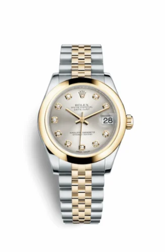 Rolex Datejust 31 Rolesor Yellow Domed / Jubilee / Silver Diamonds 178243-0041