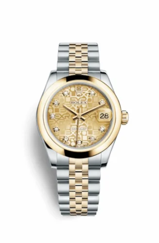 Rolex Datejust 31 Rolesor Yellow Domed / Jubilee / Champagne Computer 178243-0048