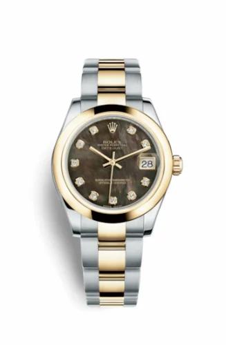 Rolex Datejust 31 Rolesor Yellow Domed / Oyster / Black MOP 178243-0068