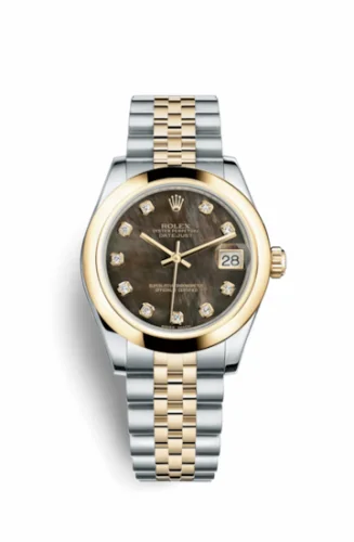 Rolex Datejust 31 Rolesor Yellow Domed / Jubilee / Black MOP 178243-0070