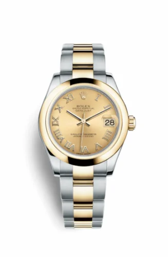 Rolex Datejust 31 Rolesor Yellow Domed / Oyster / Champagne Roman 178243-0072