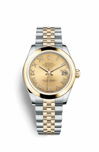 Rolex Datejust 31 Rolesor Yellow Domed / Jubilee / Champagne Roman 178243-0073