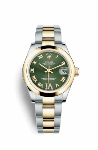 Rolex Datejust 31 Rolesor Yellow Domed / Oyster / Olive Roman 178243-0076